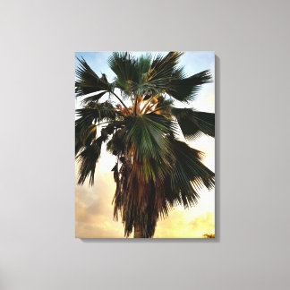 Tropical Handflatan Sunset - Stretched Kanvastryck