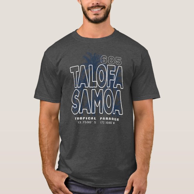 Tropical Handflatan Talofa Samoa  T Shirt (Framsida)