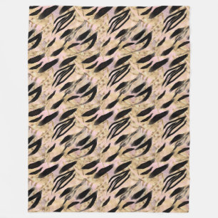 Tropical Handflatan Tiger Animal Print Fleecefilt