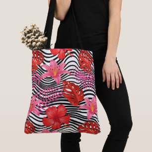 Tropical Handflatan Tote Bag Tygkasse