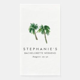 Tropical Handflatan Träd Bachelorette Pappersservett