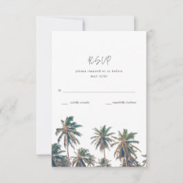 Tropical Handflatan Träd Beach Wedding OSA Kort