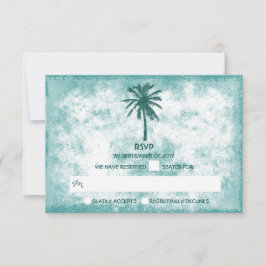 Tropical Handflatan Träd Beach Wedding OSA Kort