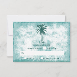 Tropical Handflatan Träd Beach Wedding OSA Kort