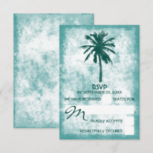Tropical Handflatan Träd Beach Wedding OSA Kort