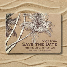 Tropical Handflatan Träd Beach Wedding