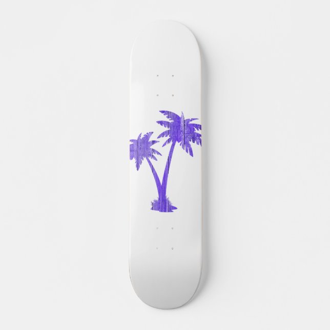 Tropical Handflatan Träd Black Silhouette Mini Skateboard Bräda 18,5 Cm (Framsida)