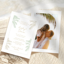 Tropical Handflatan Träd Boho Photo Bröllop