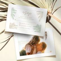 Tropical Handflatan Träd Boho Photo Bröllop