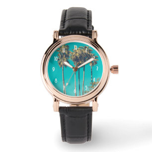 Tropical Handflatan Träd California Retro Armbandsur