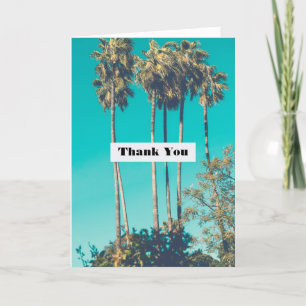 Tropical Handflatan Träd California Retro Tack Kort