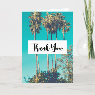 Tropical Handflatan Träd California Retro Tack Kort