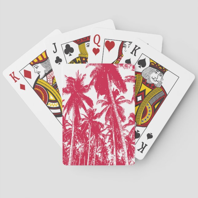 Tropical Handflatan Träd Design. Casinokort (Baksidan)