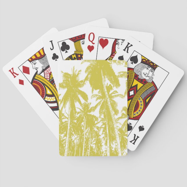 Tropical Handflatan Träd Design. Casinokort (Baksidan)