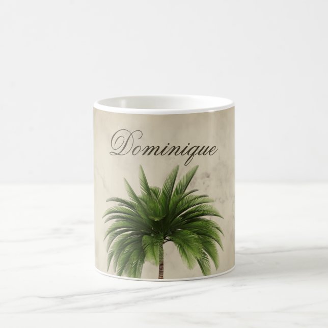 Tropical Handflatan Träd MarLED Chic Personligt Kaffemugg (Center)