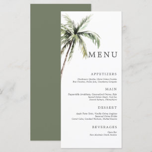 Tropical handflatan Träd Minimal Bröllop Serif M Meny