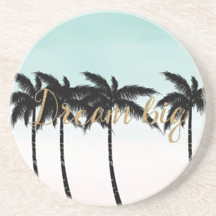 Tropical Handflatan Träd Ombre Dream Big Underlägg