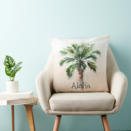 Tropical Handflatan Träd Ombre Kudde