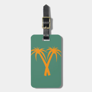 Tropical Handflatan Träd orange, sommar Bagagebricka