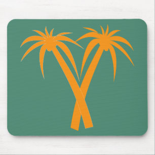 Tropical Handflatan Träd orange, sommar Musmatta