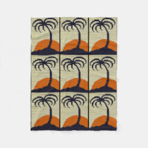 Tropical Handflatan Träd Orange Sunset Crochet Pri