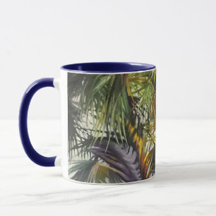 Tropical Handflatan Träd Original Painting Mugg