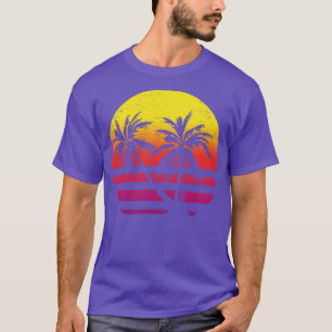 Tropical Handflatan Träd Sunset Beach Island Sum S T Shirt