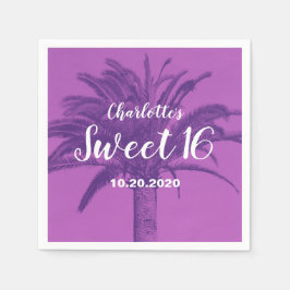Tropical Handflatan Träd Sweet 16 Pappersservett
