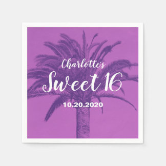 Tropical Handflatan Träd Sweet 16 Pappersservett