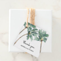 Tropical Handflatan Träd Watercolor Beach Wedding