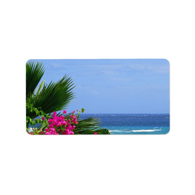 Tropical Hawaii Adressetikett (Framsidan)