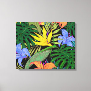 Tropical Hawaii Aloha Flower Graphic Canvastryck
