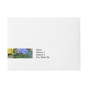 Tropical Hawaii Aloha Flower Graphic Etikettband