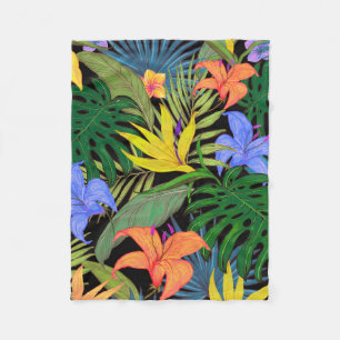Tropical Hawaii Aloha Flower Graphic Fleecefilt