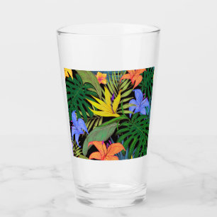 Tropical Hawaii Aloha Flower Graphic Glaskopp
