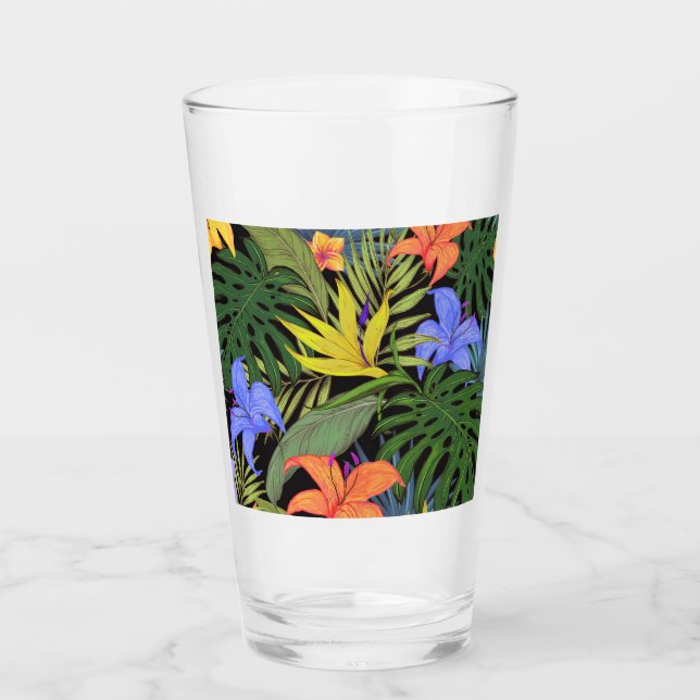 Tropical Hawaii Aloha Flower Graphic Glaskopp (Framsida)