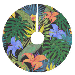 Tropical Hawaii Aloha Flower Graphic Julgransmatta Borstad Polyester