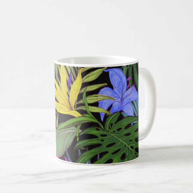 Tropical Hawaii Aloha Flower Graphic Kaffemugg (Framsida höger)