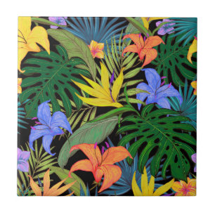 Tropical Hawaii Aloha Flower Graphic Kakelplatta