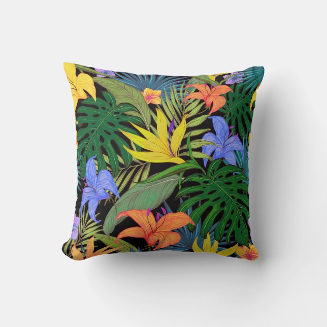 Tropical Hawaii Aloha Flower Graphic Kudde (Framsida)