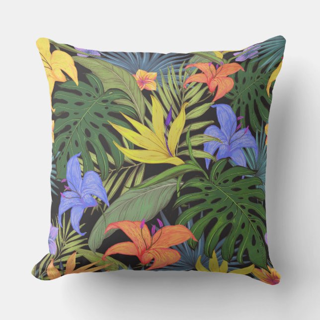 Tropical Hawaii Aloha Flower Graphic Kudde (Framsida)
