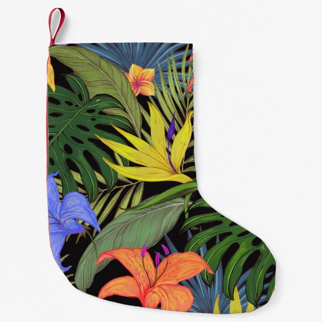 Tropical Hawaii Aloha Flower Graphic Liten Julstrumpa (Framsidan)