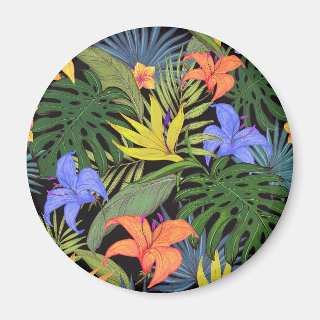 Tropical Hawaii Aloha Flower Graphic Magnet (Framsidan)