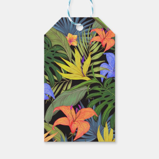 Tropical Hawaii Aloha Flower Graphic Presentetikett (Framsidan)