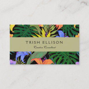 Tropical Hawaii Aloha Flower Graphic Visitkort