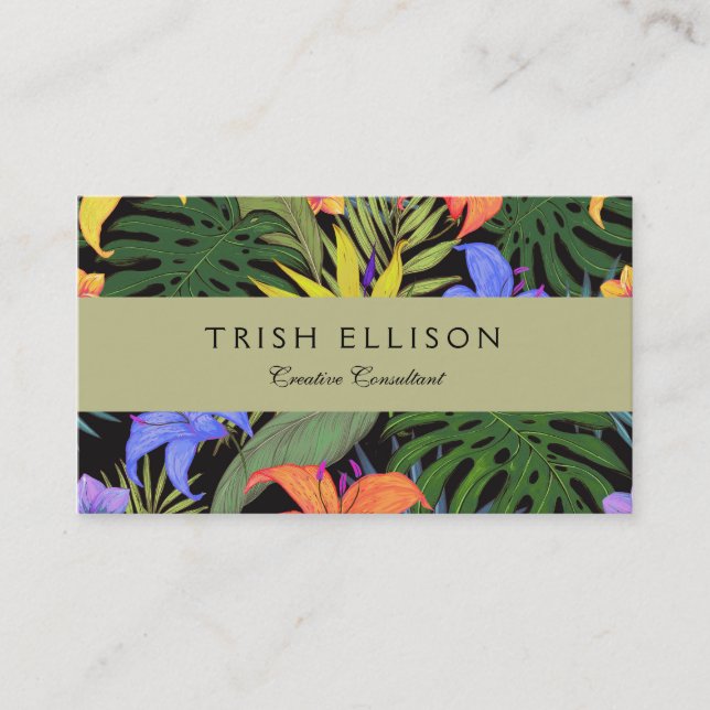 Tropical Hawaii Aloha Flower Graphic Visitkort (Framsida)