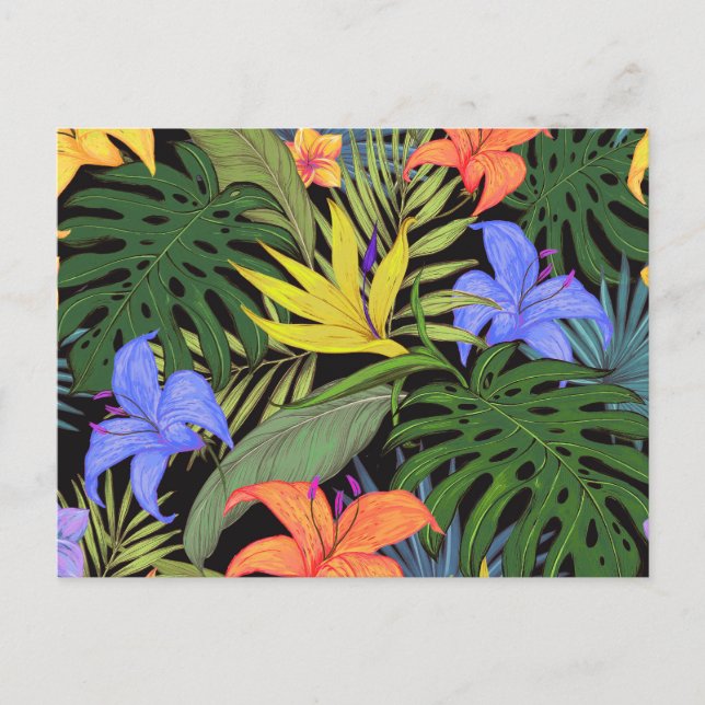 Tropical Hawaii Aloha Flower Graphic Vykort (Framsida)