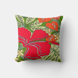 Tropical Hawaii Hibiscus Kudde