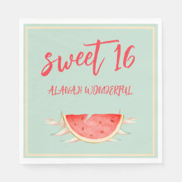 Tropical Hawaiian 16:e födelsedagen Pappersservett