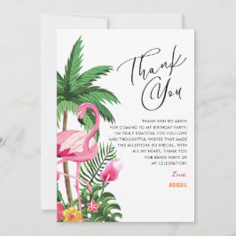 Tropical Hawaiian 25th Birthday Thank You Cards    Tack Kort